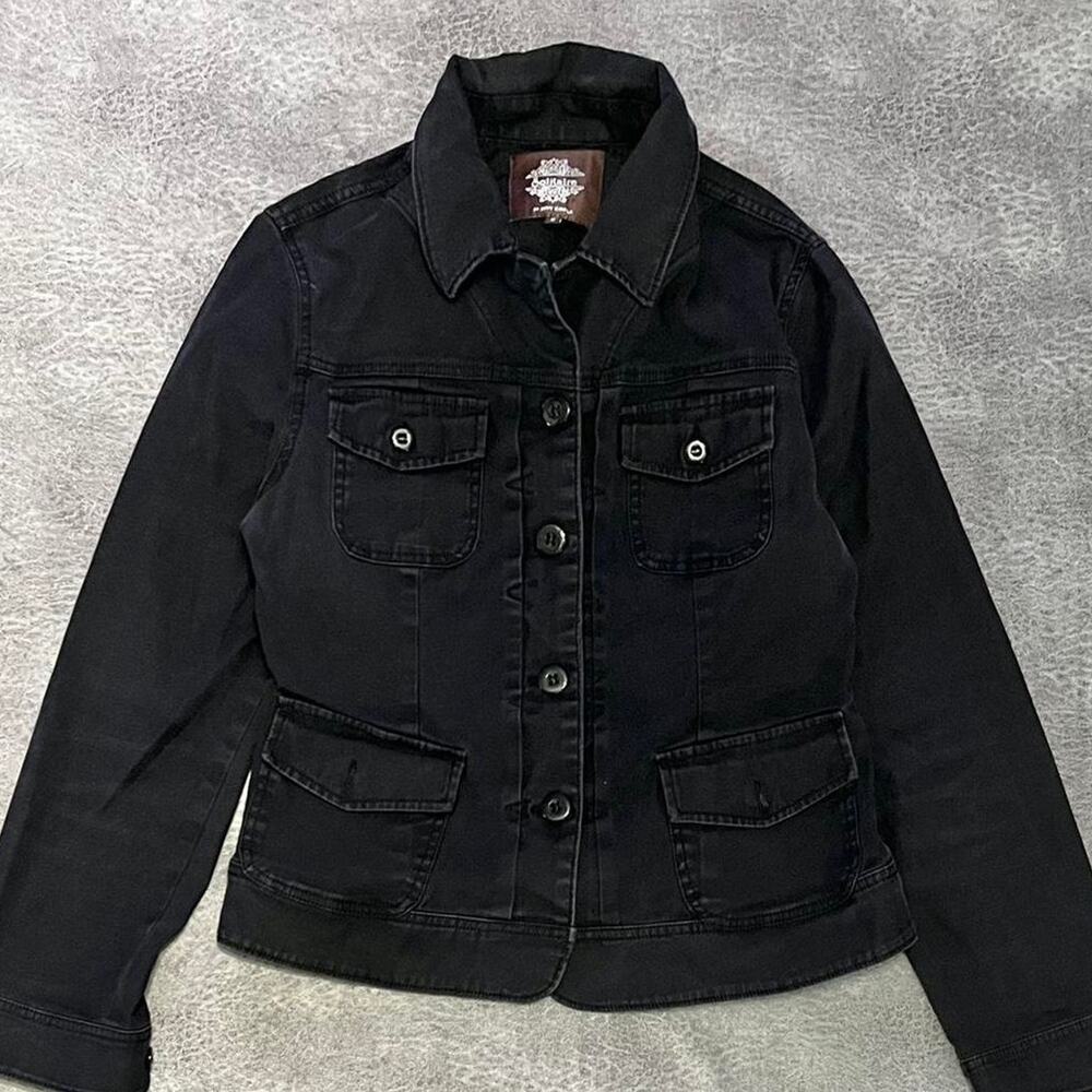 Solitaire y2k womens black denim